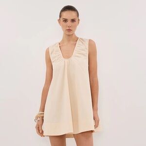 DISSH Gabby Buttermilk Oversized Cotton Mini Dress